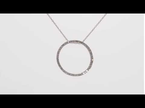Round Cut Cubic Zirconia in 925 Sterling Silver Necklace 11