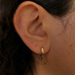 Stunning Unique Metal Hoops Earrings in Gold 3