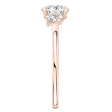 Stunning 0.50-1.50 CT Round Moissanite Engagement Ring With Cluster Design 9