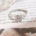 Stunning 2.0 CT Round Moissanite Engagement Ring with Pave Design 9