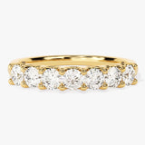 Stunning 0.70 CT Round Moissanite Stones Half Eternity Wedding Band 1