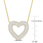 Round Cut Cubic Zirconia in 925 Sterling Silver Necklace 12