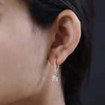 Round Cut Cubic Zirconia in 925 Sterling Silver Earrings 3