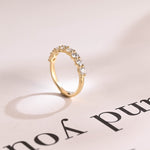 Stunning 0.3 TCW Round Moissanite Stones Half Eternity Wedding Band 8