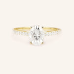 Stunning 1 CT Oval Moissanite Engagement Ring With Pave Design 1