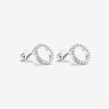 Round Cut Cubic Zirconia in 925 Sterling Silver Earrings 3