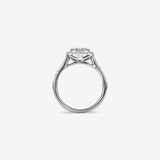 Stunning 0.73 TCW Round Moissanite Engagement Ring With Cluster Design 2