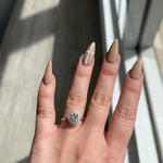 Stunning 1.01 CT Round Moissanite Engagement Ring with Halo Design 4