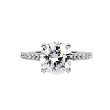 Round Cut Solitaire Style Cubic Zirconia in 925 Sterling Silver Ring 1