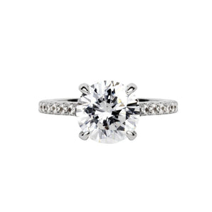 Round Cut Solitaire Style Cubic Zirconia in 925 Sterling Silver Ring