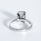 Classic 2.0 CT Emerald Moissanite Engagement Ring with Bezel Design 7