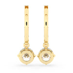 2.0 TCW Round Cut Moissanite Hoops Earrings in Gold 3