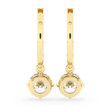 2.0 TCW Round Cut Moissanite Hoops Earrings in Gold 3