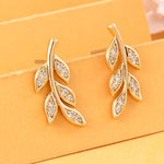 Round Cut Cubic Zirconia in 925 Sterling Silver Earrings 2