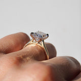 Stunning 4.05 CT Radiant Moissanite Engagement Ring with Solitaire Design 3