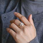 Stunning 1.0 - 2.0 CT Oval Moissanite Engagement Ring with Cluster Design 4