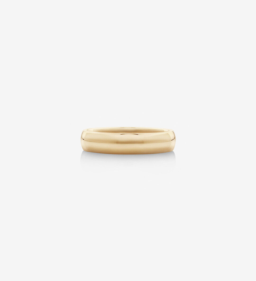 Domed Men's Wedding Band in Solid Gold 1