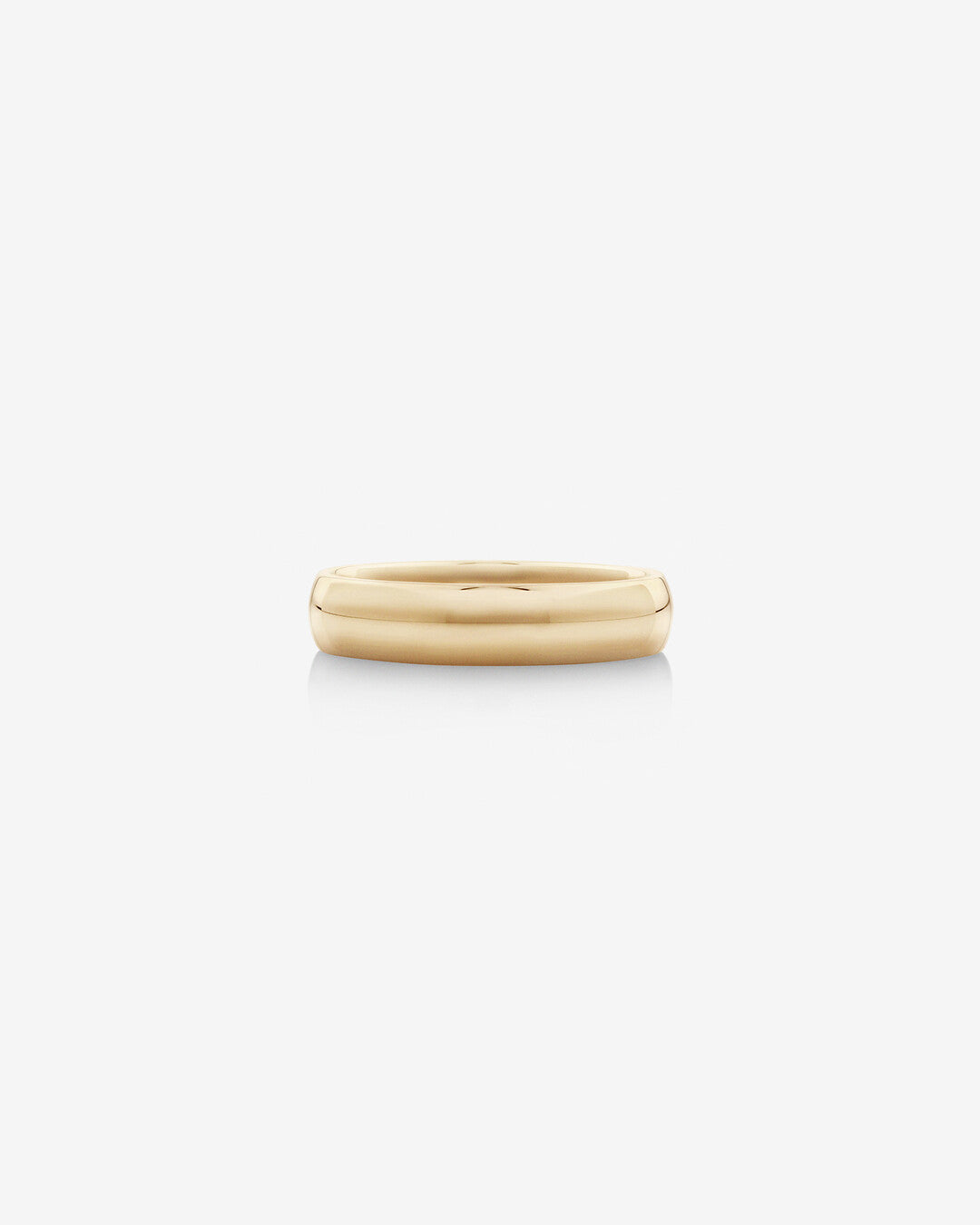Domed Men's Wedding Band in Solid Gold 1