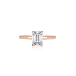 Stunning 1.0 CT Emerald Moissanite Engagement Ring with Solitaire Design 1