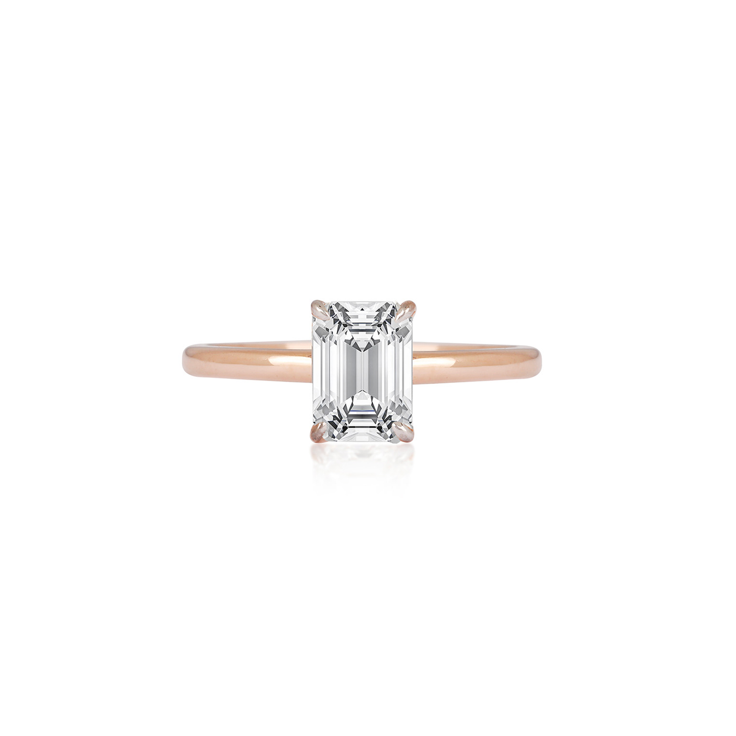 Stunning 1.0 CT Emerald Moissanite Engagement Ring with Solitaire Design 1