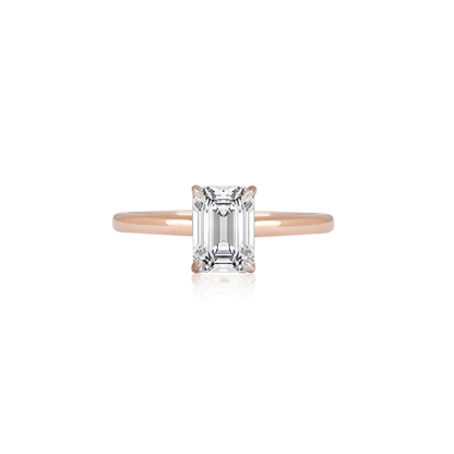 Stunning 1.0 CT Emerald Moissanite Engagement Ring with Solitaire Design 1