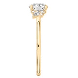 Stunning 0.50-1.50 CT Round Moissanite Engagement Ring With Cluster Design 3