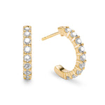 1.08 TCW Round April Diamond, Lab Made Diamond- April Birthstone Earrings 1