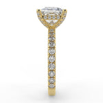 Stunning 1.70 T Princess Moissanite Engagement Ring with Hidden Halo & Pave Design 4