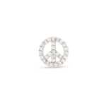 0.88 TCW Round & Baguette Cut Moissanite Peace Out Stud Earrings in Gold 1