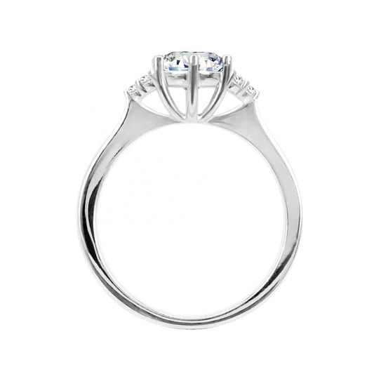 Round Cut Cluster Style Cubic Zirconia in 925 Sterling Silver Jewelry 2