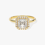 Stunning 1.0-2.0 CT Asscher Moissanite Engagement Ring with Halo Design 1