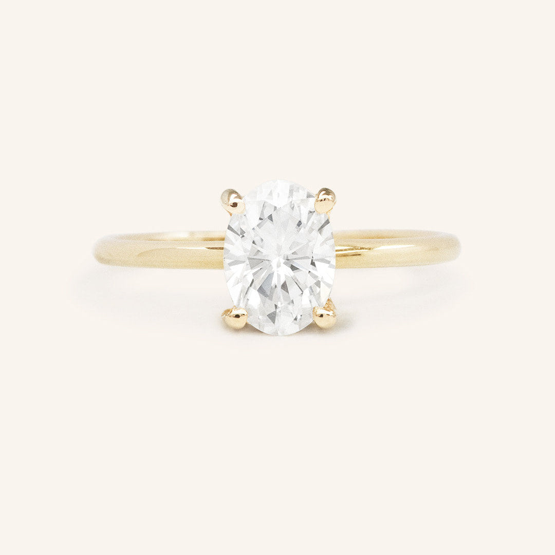 Stunning 1 CT Oval Moissanite Engagement Ring With Solitaire Design 1