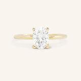 Stunning 1 CT Oval Moissanite Engagement Ring With Solitaire Design 1