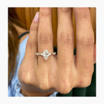Stunning 1.0 CT Marquise Moissanite Engagement Ring with Dainty Pave Design 1