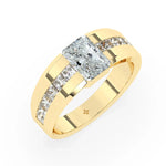 Stunning 2.0 CT Radiant Moissanite Men's Wedding Band with Channel Pave Design 5