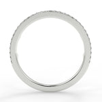 Stunning 0.54 TCW Round Moissanite Stones Crown Wedding Band 6