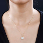 Round Cut Cubic Zirconia in 925 Sterling Silver Necklace 2