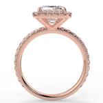 Stunning 2.53 CT Emerald Moissanite Engagement Ring with Halo & Pave Design 9