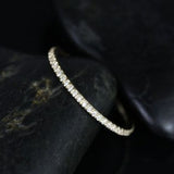 Stunning 0.10 TCW Round Moissanite Stones Half Eternity Wedding Bands 8