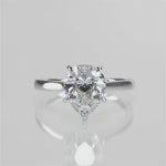Stunning 0.81 CT Pear Moissanite Engagement Ring With Solitaire Design 4