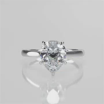 Stunning 0.81 CT Pear Moissanite Engagement Ring With Solitaire Design 4