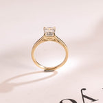 Stunning 1.0 - 2.0 CT Emerald Moissanite Engagement Ring with Solitaire Design 10