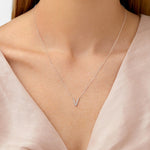 Round Cut Cubic Zirconia in 925 Sterling Silver Necklace 4