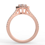 Stunning 1.05 CT Marquise Moissanite Engagement Ring with Halo & Split Shank Design 9
