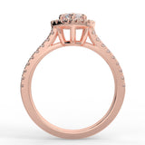 Stunning 1.05 CT Marquise Moissanite Engagement Ring with Halo & Split Shank Design 9