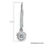 Round Cut Cubic Zirconia in 925 Sterling Silver Earrings 5