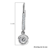 Round Cut Cubic Zirconia in 925 Sterling Silver Earrings 5