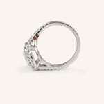Stunning 1.0 CT Round Moissanite Engagement Ring with Double Halo and Pave Design 5