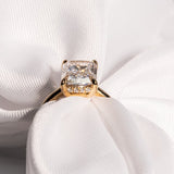 Classic 4.01 CT Radiant Moissanite Engagement Ring with Hidden Halo Design 3