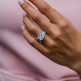 Cushion Cut Solitaire Style Cubic Zirconia in 925 Sterling Silver Ring 3